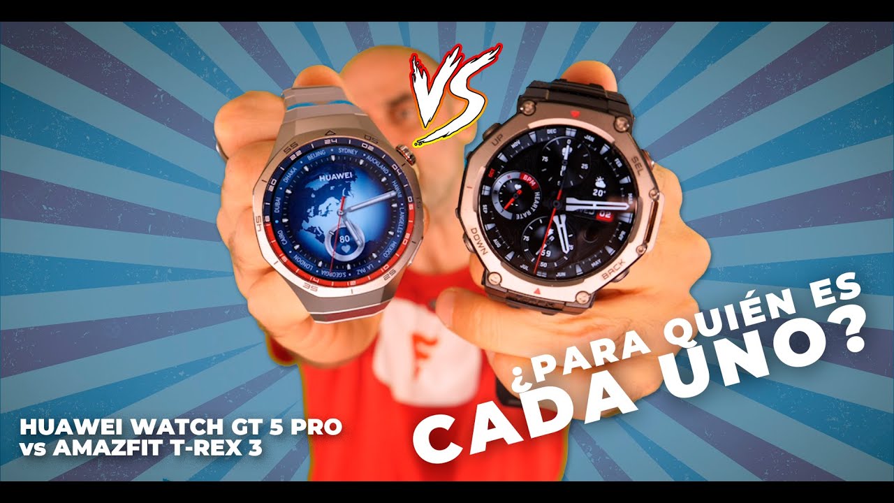 DUELO DE TITANES ‼️ Huawei Watch GT 5 Pro vs Amazfit T REX 3