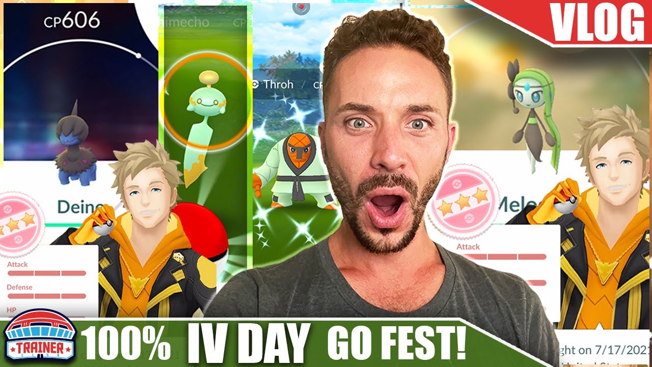 THE *RAREST 100 IV* in POK&Eacute;MON GO! GO FEST 2021 DAY 1 - 2x RARE 100% IV LUCK | Pok&eacute;mon GO VLOG