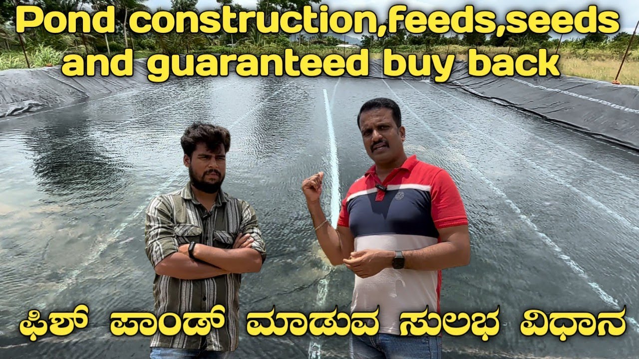 ಫಿಶ್ ಪಾಂಡ್ ಮಾಡುವ ಸುಲಭ ವಿಧಾನ|Fish farming kannada|pond construction|fish feeds|fish seeds|fish farm|