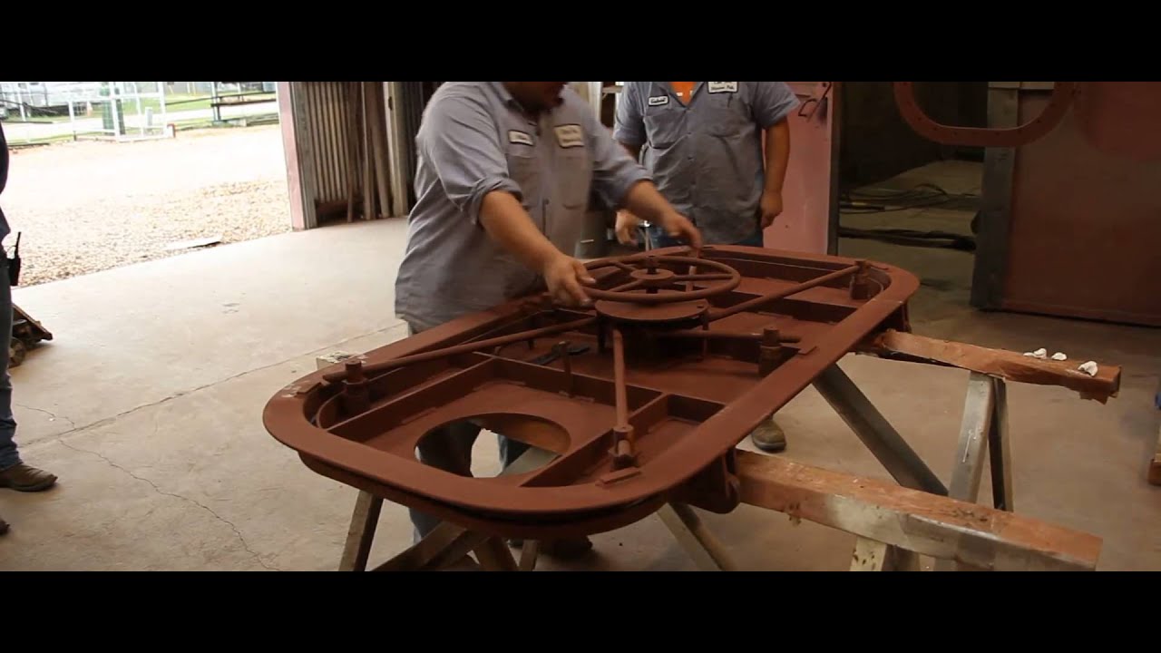 Chalk testing a wheel-operated door