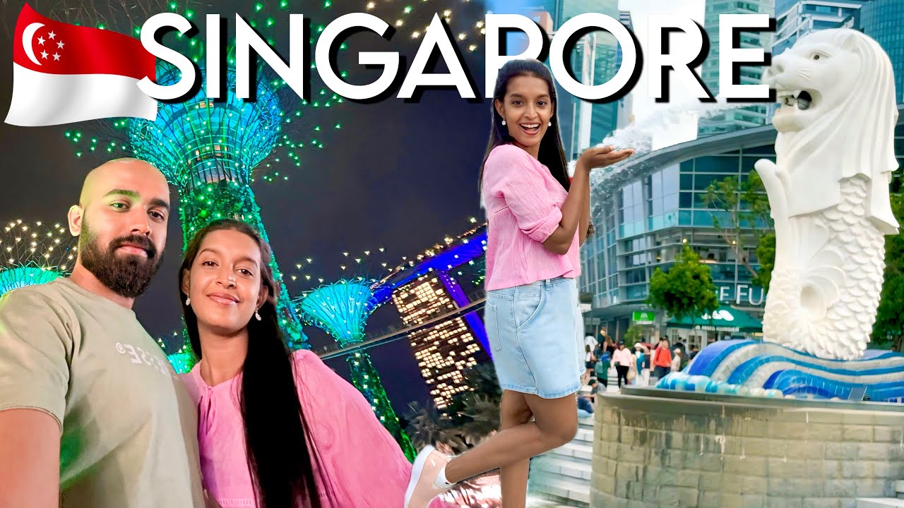 අපේ SINGAPORE ගමන ✈️ | FREE THINGS TO DO IN SINGAPORE 😍ආපු දවසෙම තැන් 5 ක් බැලුවා ❤️| Sinhala Vlog