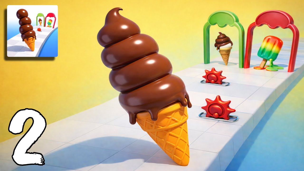 Stack Ice Cream Runner - Gameplay Walkthrough Part 2 | Android, iOS