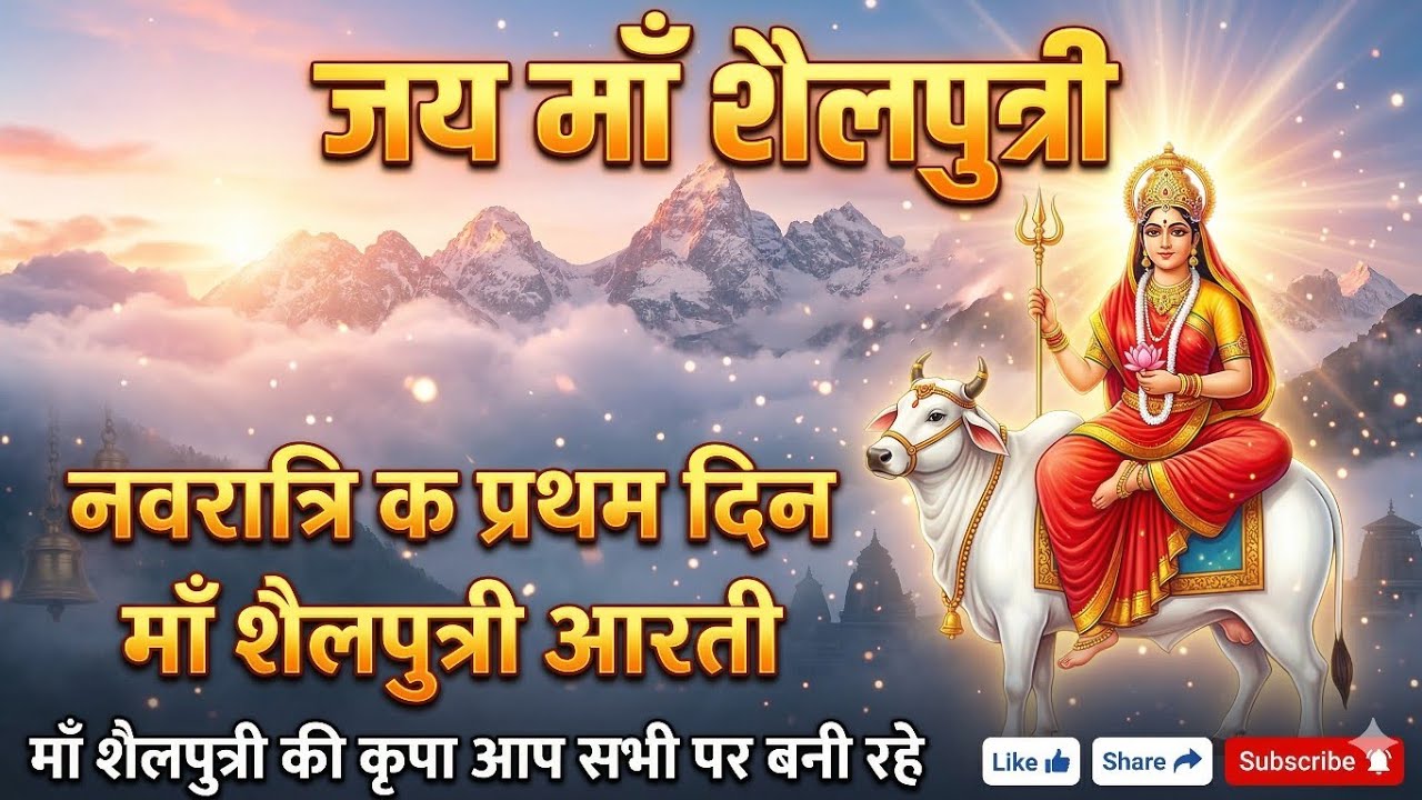 जय जय शैलपुत्री माता 🙏 | Navratri Day 1 Aarti | Maa Shailputri Aarti | Powerful Navratri Bhajan 2026