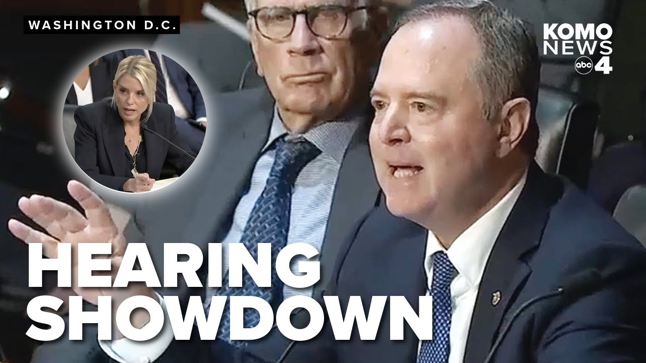 Senator Schiff, Bondi get into heated debate when questioned about Epstein, Homan bribe allegations