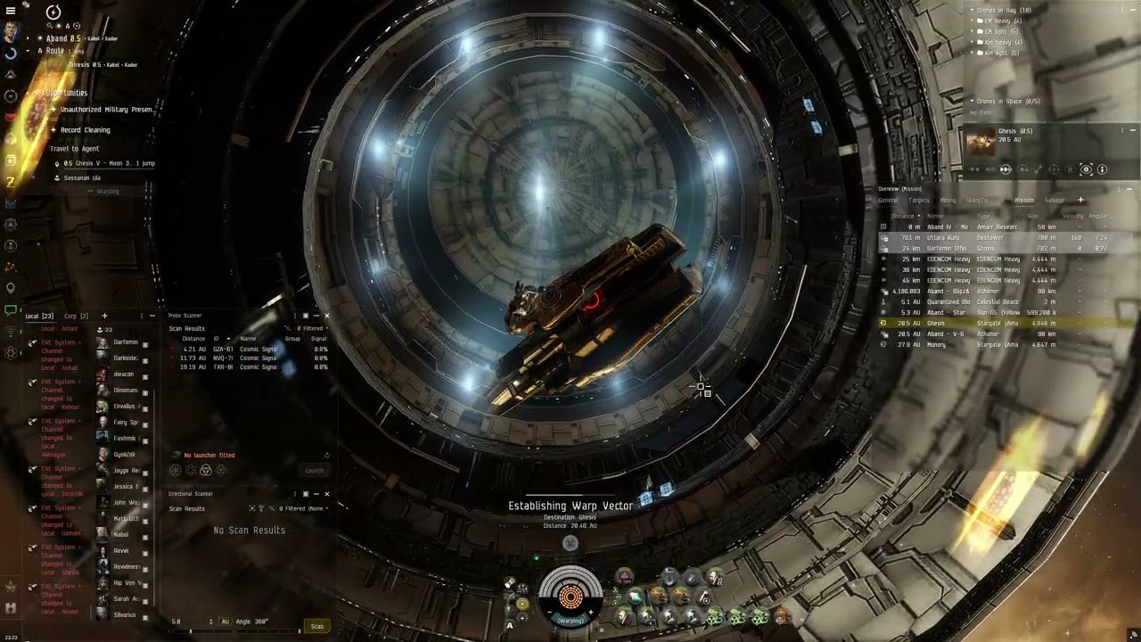 Eve Online - Leshak Level 4 mission gameplay - Record Cleaning