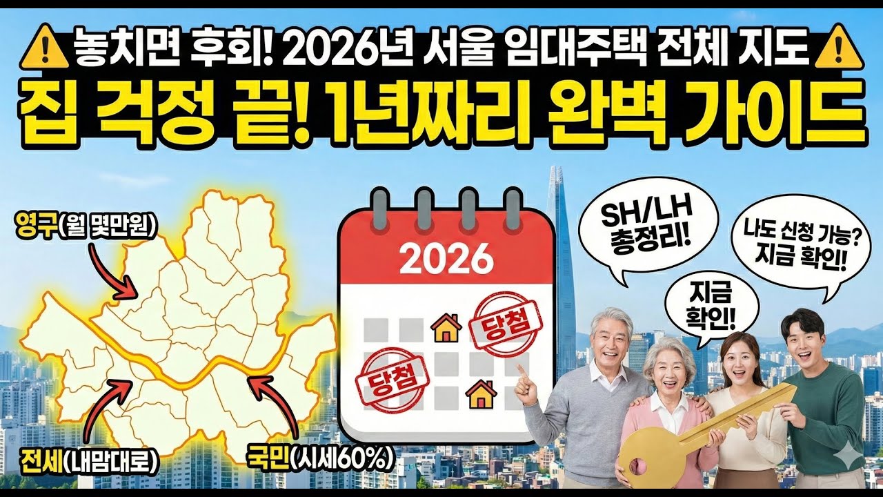 2026년 임대주택 언제 나오나요? 1년치 공고 일정, 이 영상 하나로 종결합니다. (SH/LH 총정리)