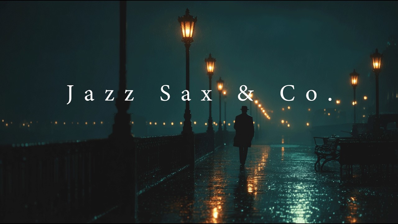 Midnight Walk in the City Rain | 3 Hours of Late Night Jazz Sax — Night Sax Lounge