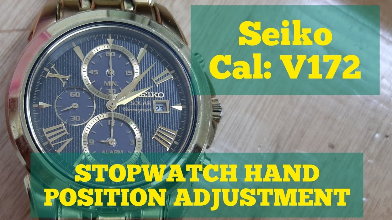 Seiko Stop Watch Hands Position  Adjustment SSC194 V172- 0AN0 | Watch Repair Channel