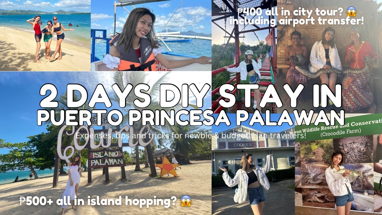 DIY TOUR IN PUERTO PRINCESA PALAWAN VLOG - 2 days budget friendly itinerary, expenses & tipid tips