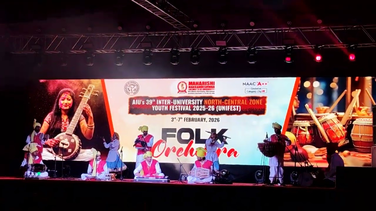 Orchestra inter university  MMU Mullana Ambala performed by crsu jind 