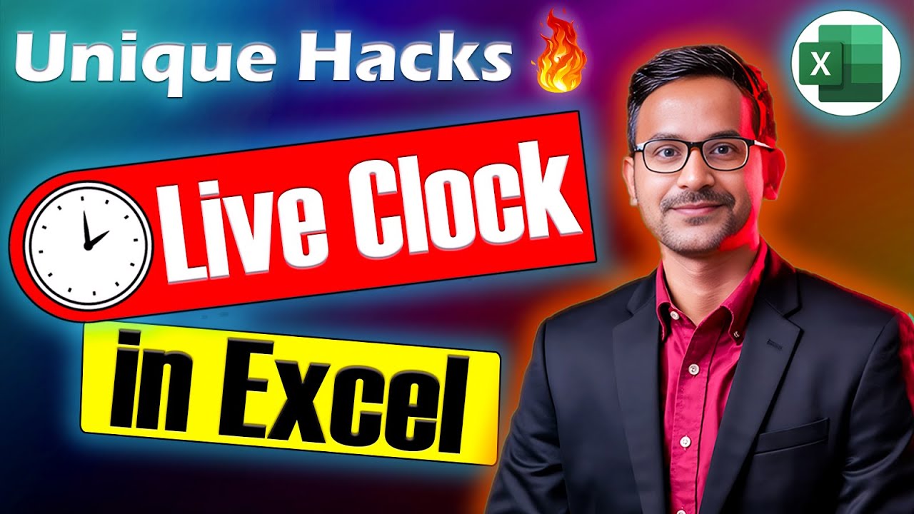 Excel Unique Trick🔥 | Live Clock in Excel | Live Clock Unique Trick in Excel | Excel Tips & Tricks