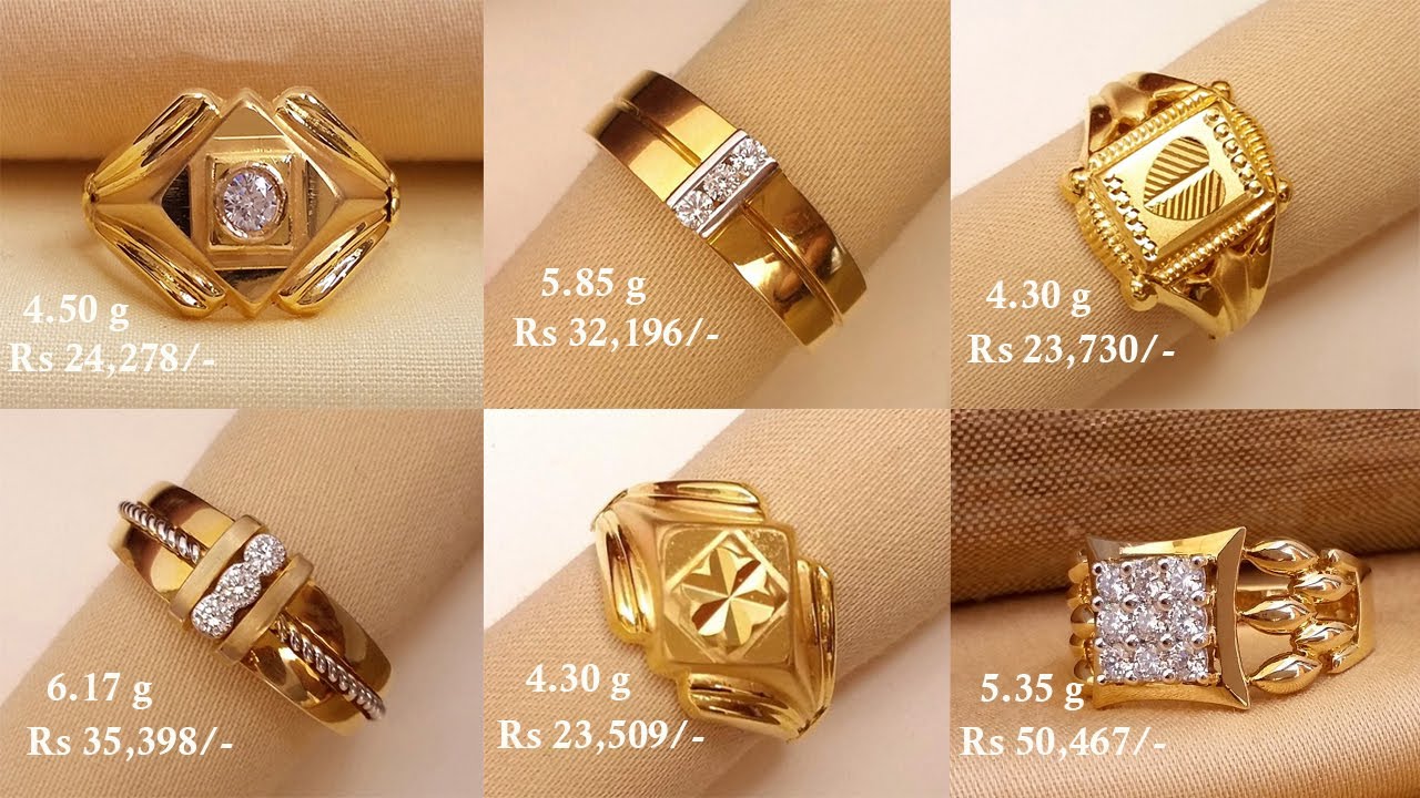 Beautiful Gold And Diamond Rings For Men With Weight And Price || Shridhi Vlog