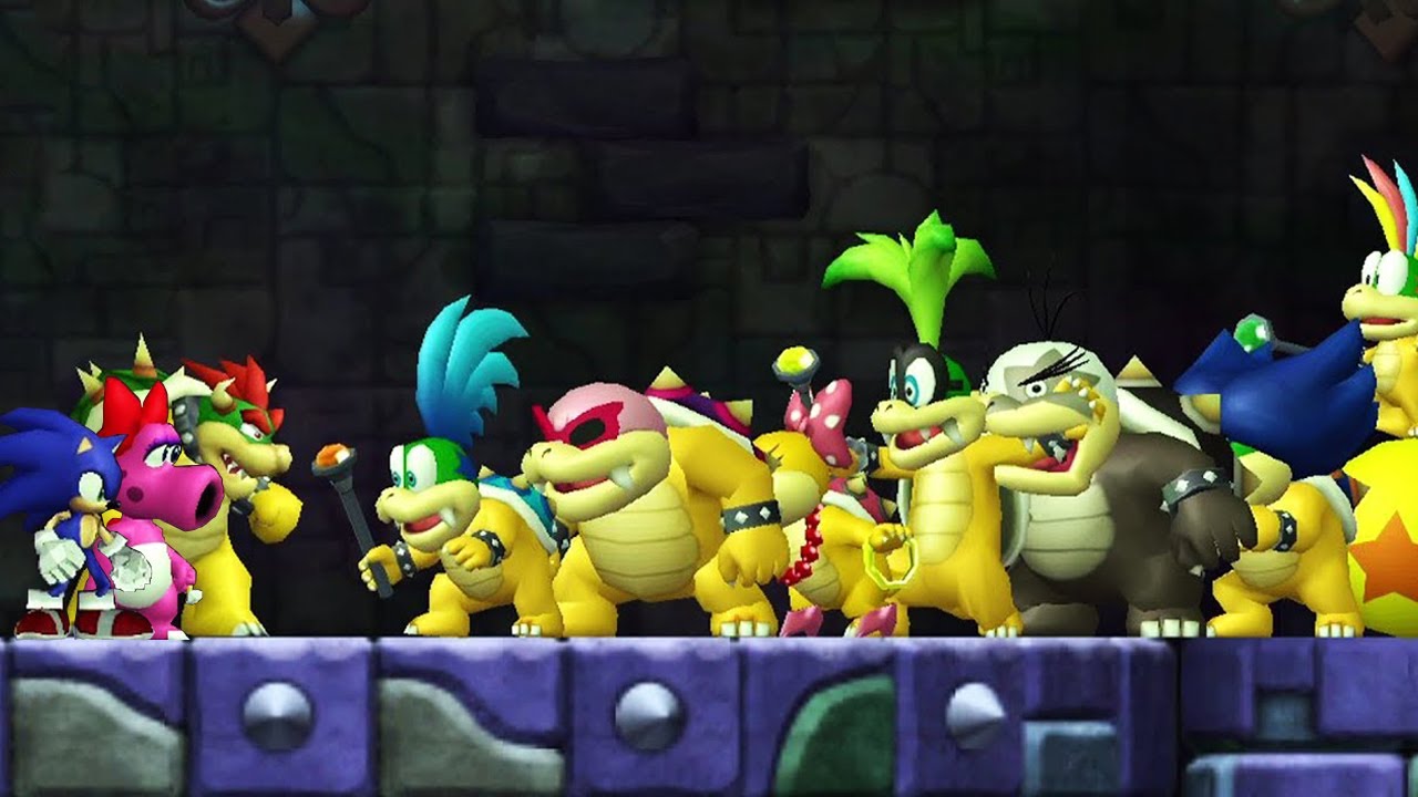 Can Birdo, Bowser & Sonic Beat All Koopalings At Once in New Super Mario Bros. Wii?
