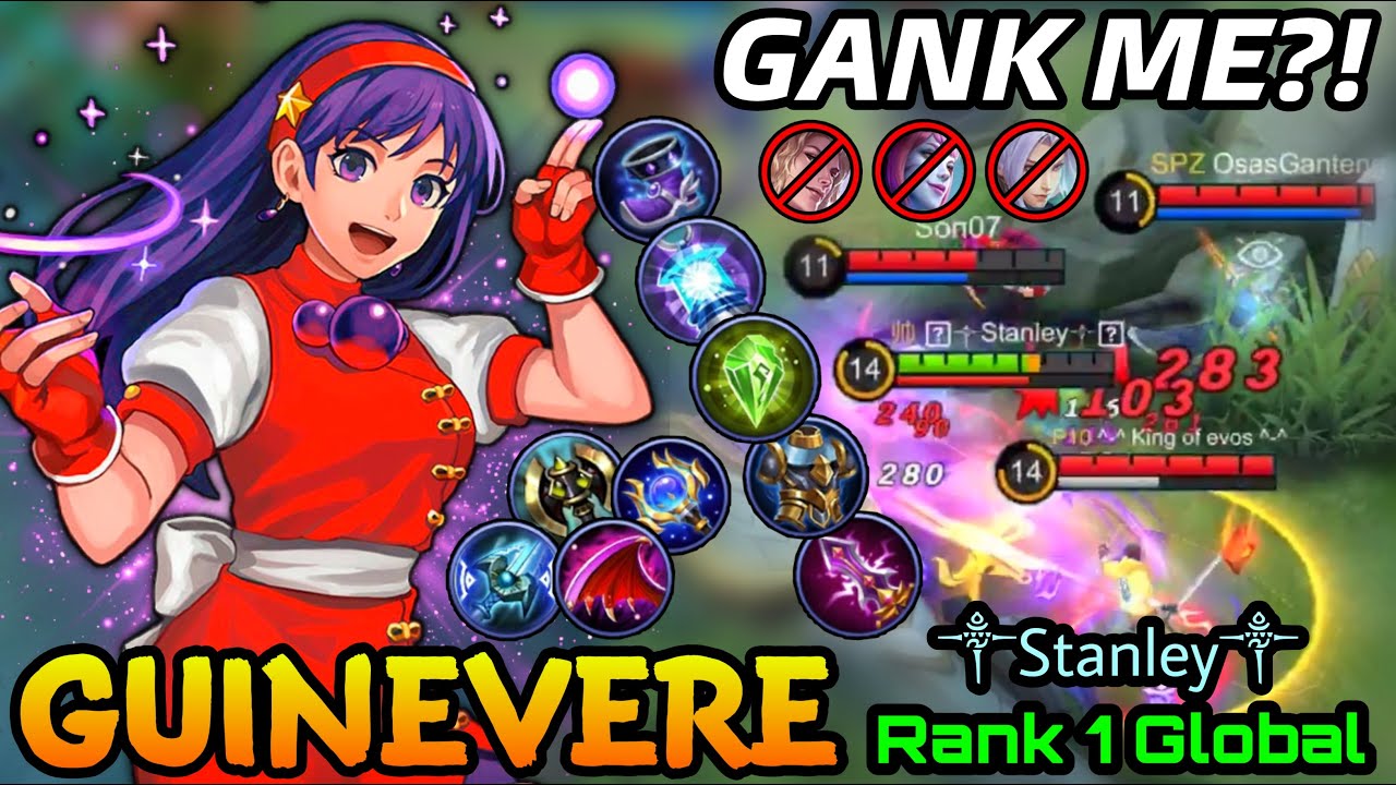 Hard Carry Guinevere Athena Asamiya Intense Battle! - Top 1 Global Guinevere ꧁༒Stanley༒꧂ - MLBB
