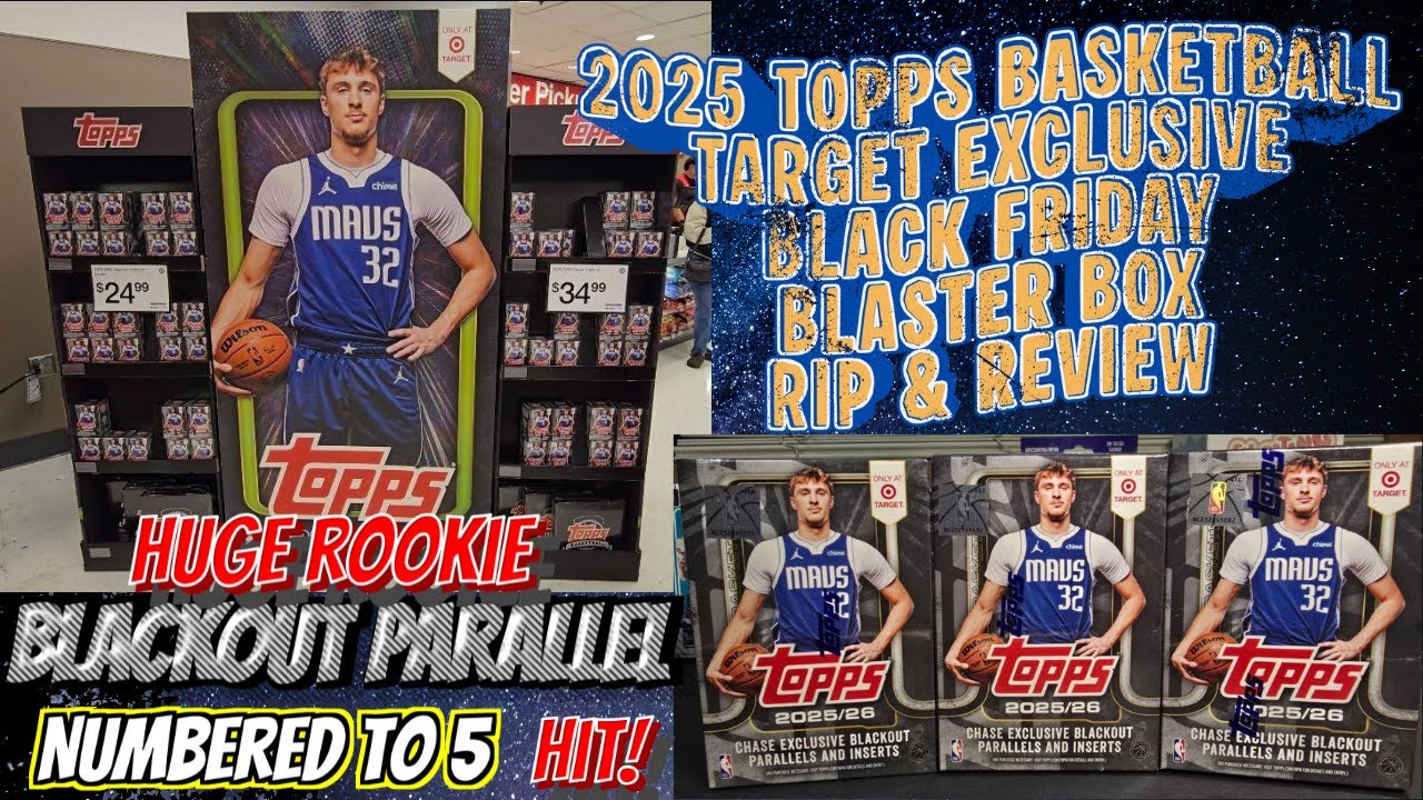 🚨HUGE ROOKIE BLACKOUT PARALLELS HIT🔥🔥 in 2025 Topps Basketball Target Black Friday Blaster Box. 