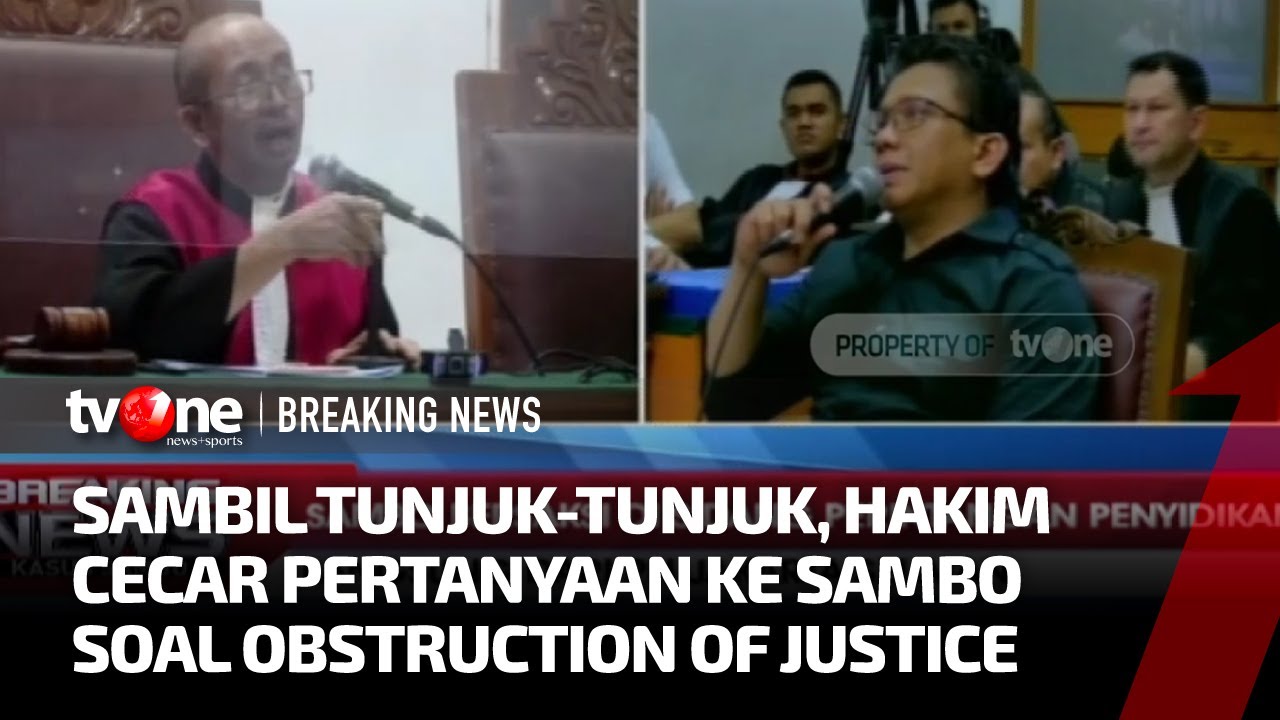 [BREAKING NEWS] Sambo Dicecar Hakim di Persidangan Perintangan Penyidikan | tvOne