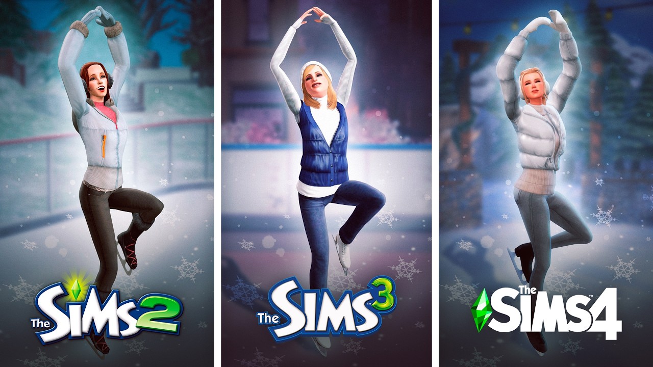 Катание на коньках в The Sims / Сравнение