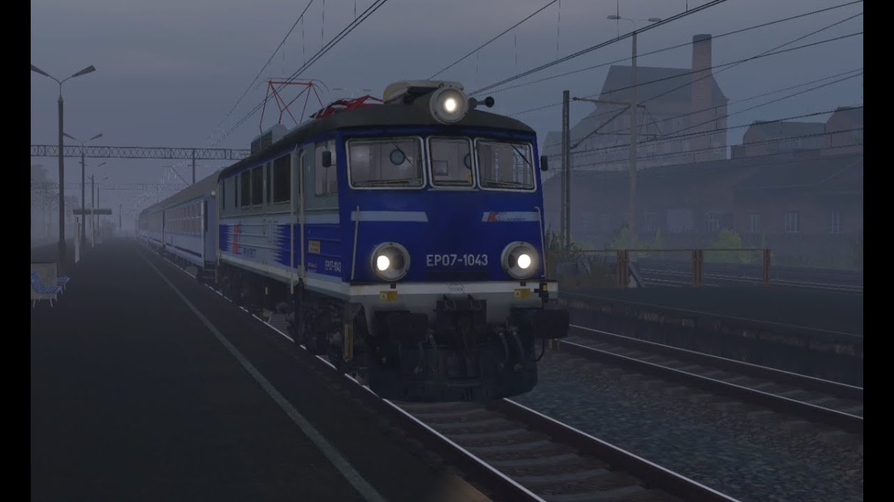 TD2. EP07 z poc. pospiesznym Ligota Grabowska - Strumień... wykolejenie przed Czerwieńskiem