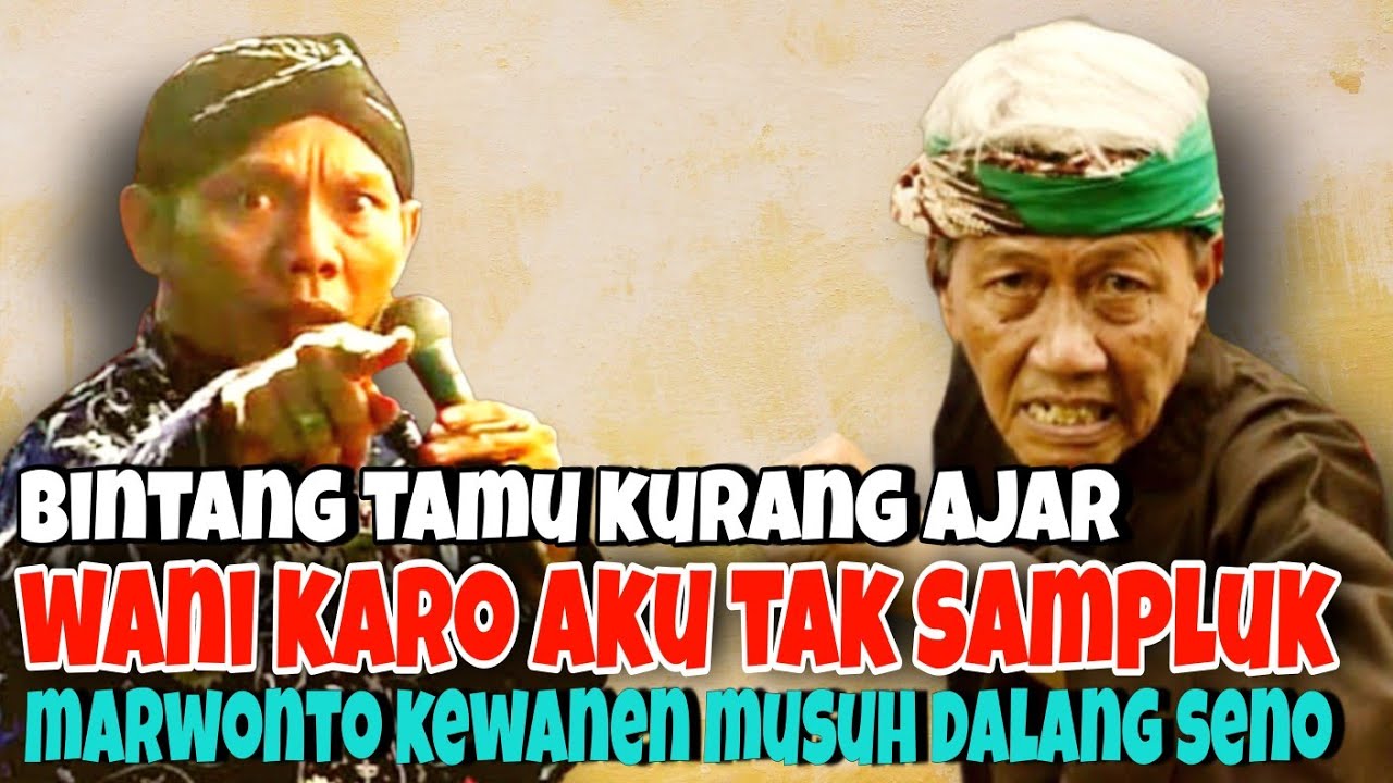 Ojo macem² timbang tak samplok!!  marwoto kewanen karo dalang seno.