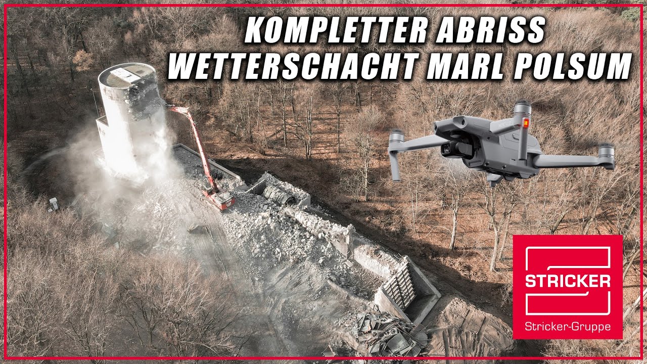Kompletter Abriss Wetterschacht Zeche Marl Polsum | DJI Mavic Air 2 | Stricker Gruppe | Lost Places