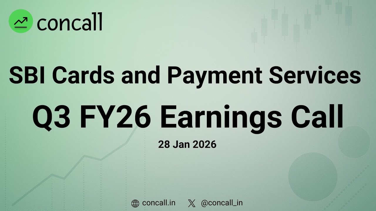 SBI Cards and Payment Services Ltd Q3 FY26 Earnings Conference Call |Concall.in