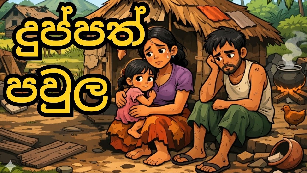 දුප්පත් පවුල - cartoon sinhala - sinhala cartoon video - animation cartoon- story- kathandara-katha