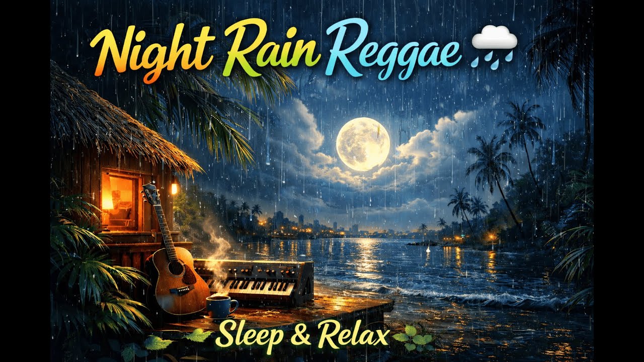 Night Rain Reggae 🌧️ Relaxing Instrumental for Sleep & Anxiety Relief