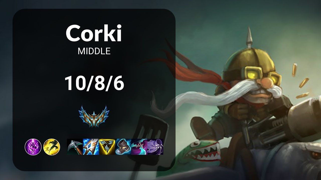 Corki vs Aurora MIDDLE - KR CHALLENGER Patch 14.22