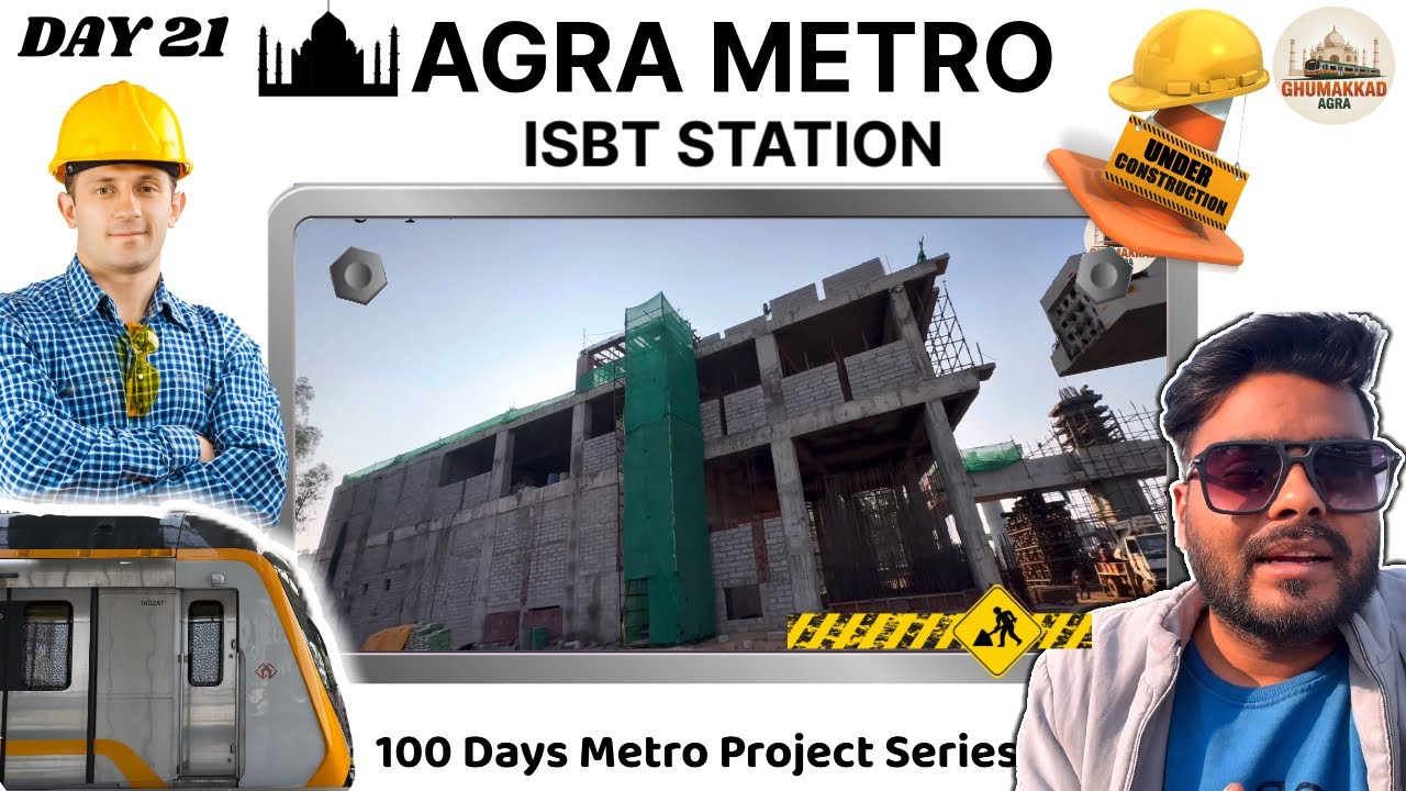 Agra Metro #21 ISBT Metro Station , जल्दी सफर कर पाएंगे 😀 #ghumakkad_agra 
