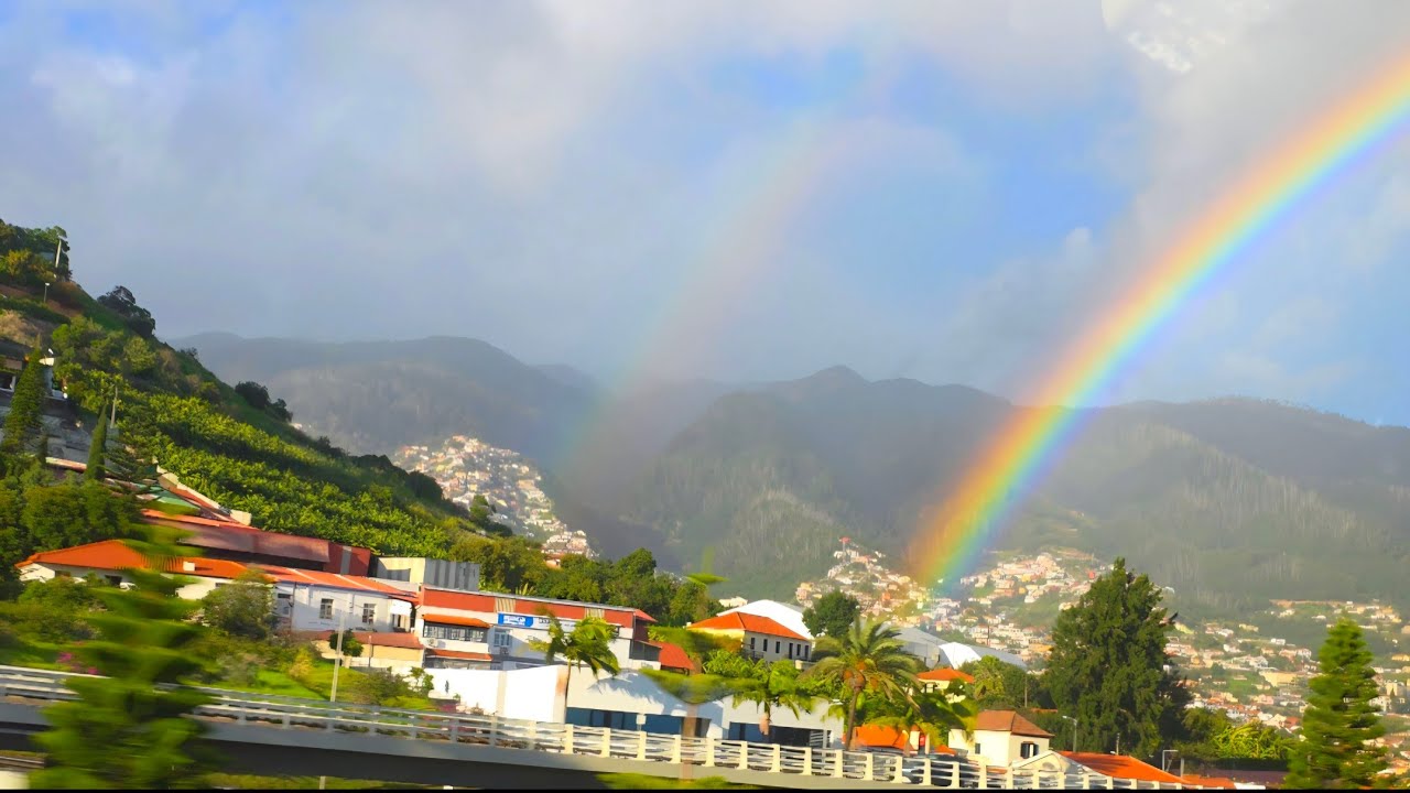 Camara de Lobos to Cristiano Ronaldo Airport Rainbow #end of rainbow #beautifuljourney #Madeira