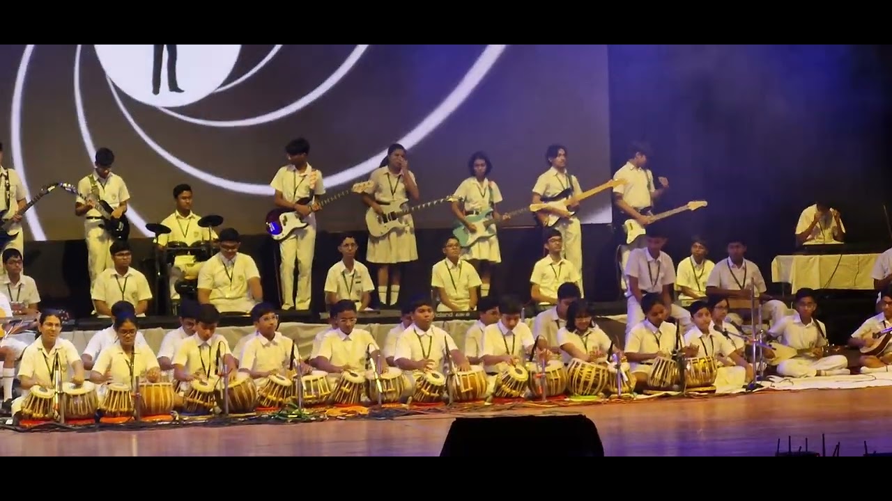 Rayan's participated in DPS Ruby Park annual day 2025 orchestra - James Bond theme