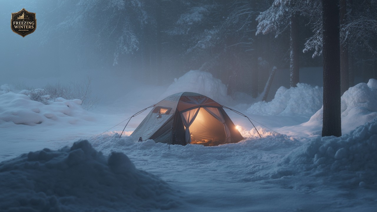 Winter Storm Camping ❄️ Relieve Stress, Anxiety & Insomnia with Heavy Blizzard Sounds for Sleeping