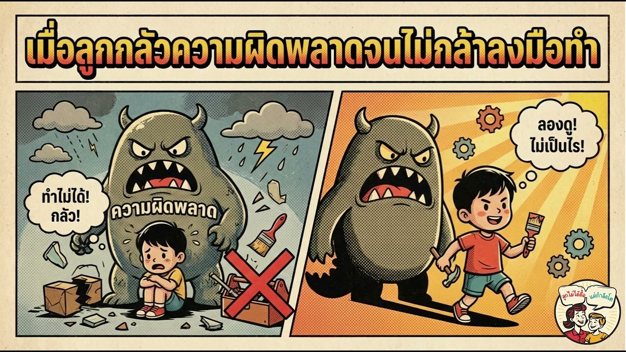 เมื่อลูกกลัวความผิดพลาดจนไม่กล้าลงมือทำ | ลูกไม่ได้ดื้อ แค่กำลังโต