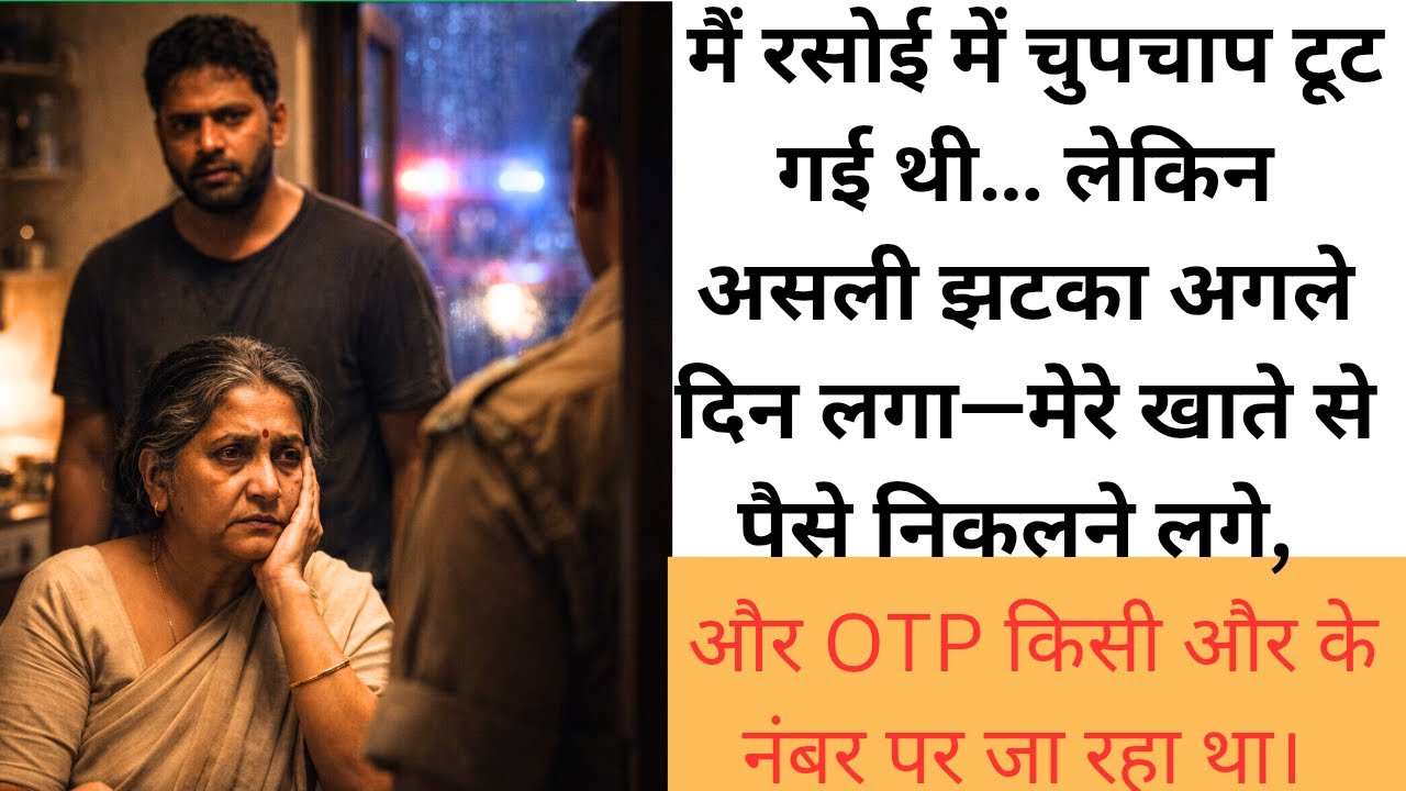 बेटे ने माँ को चुप कराया… फिर बैंक ने बताया: “OTP बदला गया है”