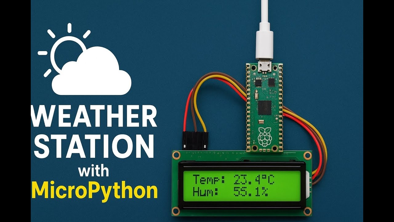 Raspberry Pi Pico Tutorial #10 - Its getting hot here! Building a Networked Weather Station