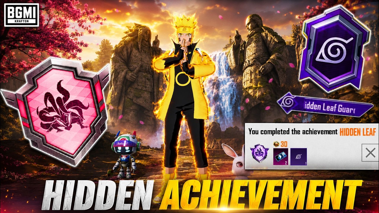 🔥ONLY 1% BGMI PLAYERS CAN DO THIS NARUTO *HIDDEN LEAF GUARDIAN* HIDDEN ACHIEVEMENT  - COMPLETE TIPS?