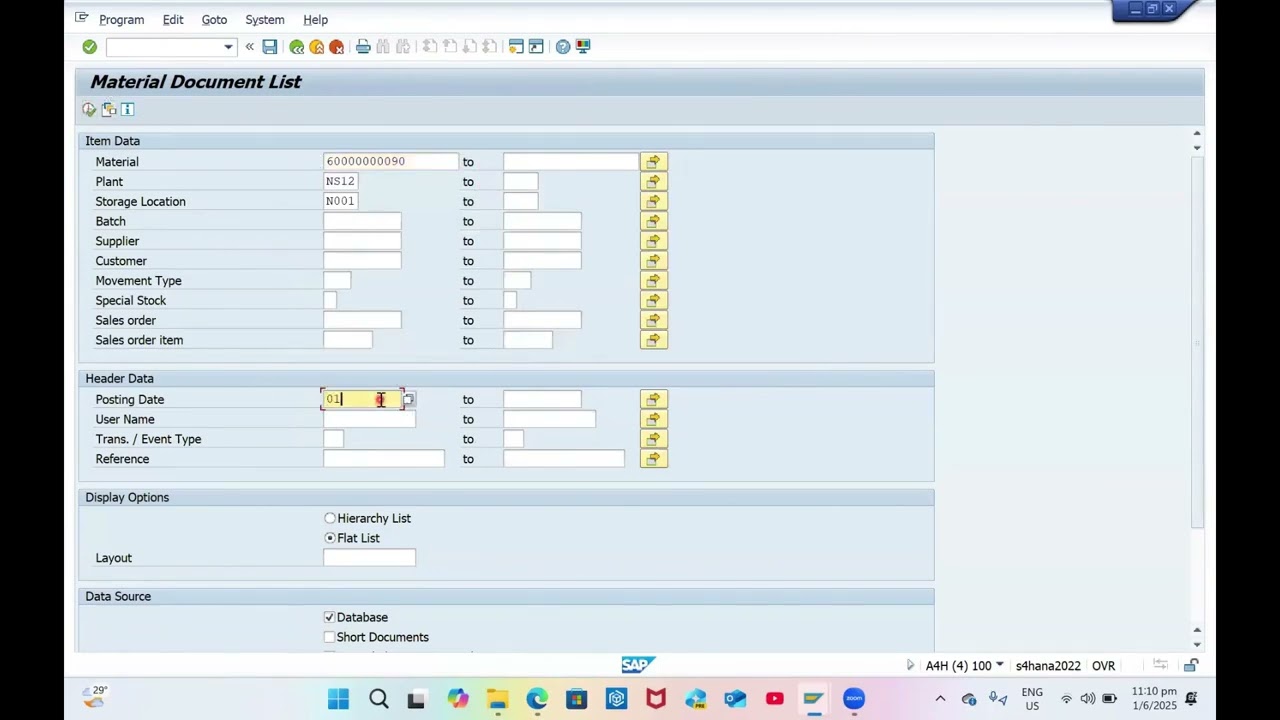 Hindi   Training video of MI10 Transaction in SAP by Ganesh Padala   SAP S 4 HANA Procurement