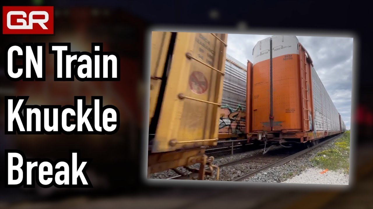 CN TRAIN BREAKS A KNUCKLE AND SEPARATES RIGHT IN FRONT OF ME!