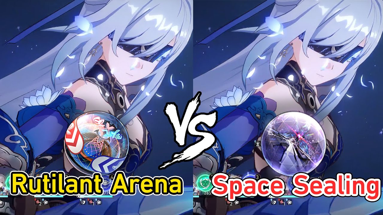 Jingliu Build Rutilant Arena vs Space Sealing Station Damage Comparison - Honkai Star Rail
