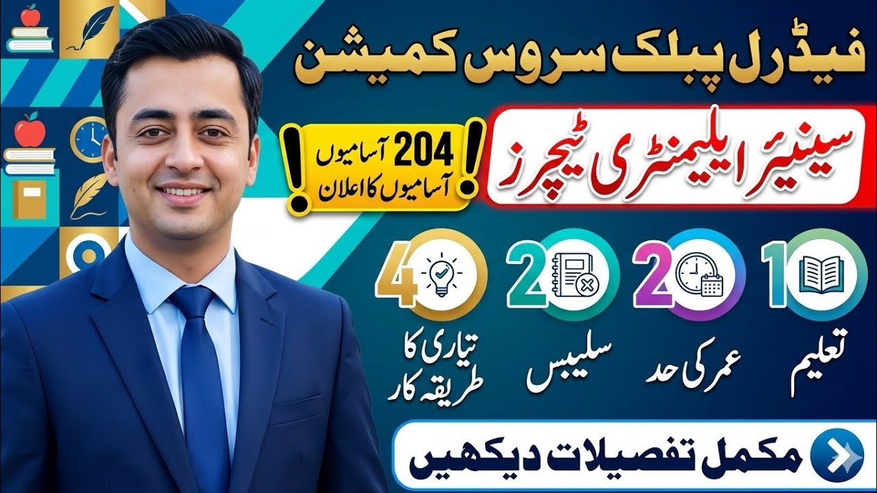 FPSC Senior Elementary Teacher (SET) 2026, Eligibility, Syllabus and Preparation Plan