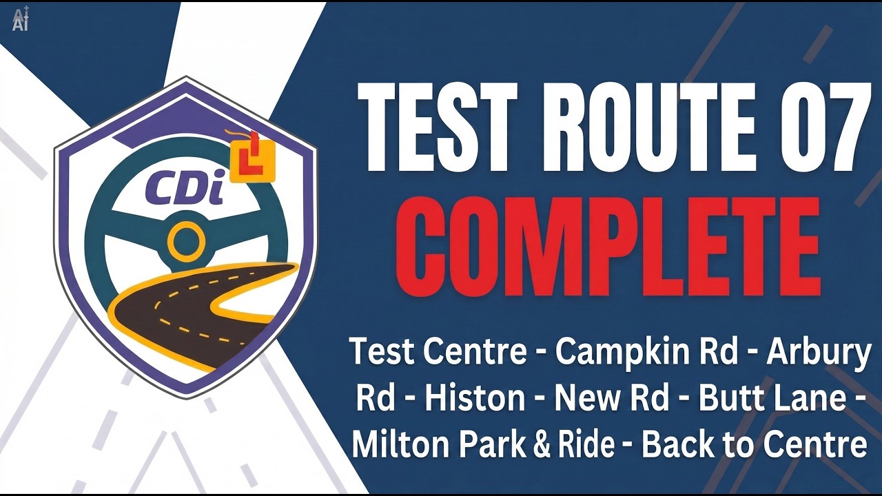 Cambridge Driving Test Routes | CDI Cambridge |  UK Driving Test Tips | New Test Routes 2026