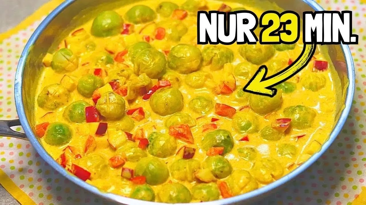 Dieses Rosenkohl Rezept ist so lecker, dass ich den jeden Tag mache!  Rosenkohl Curry mit Apfel
