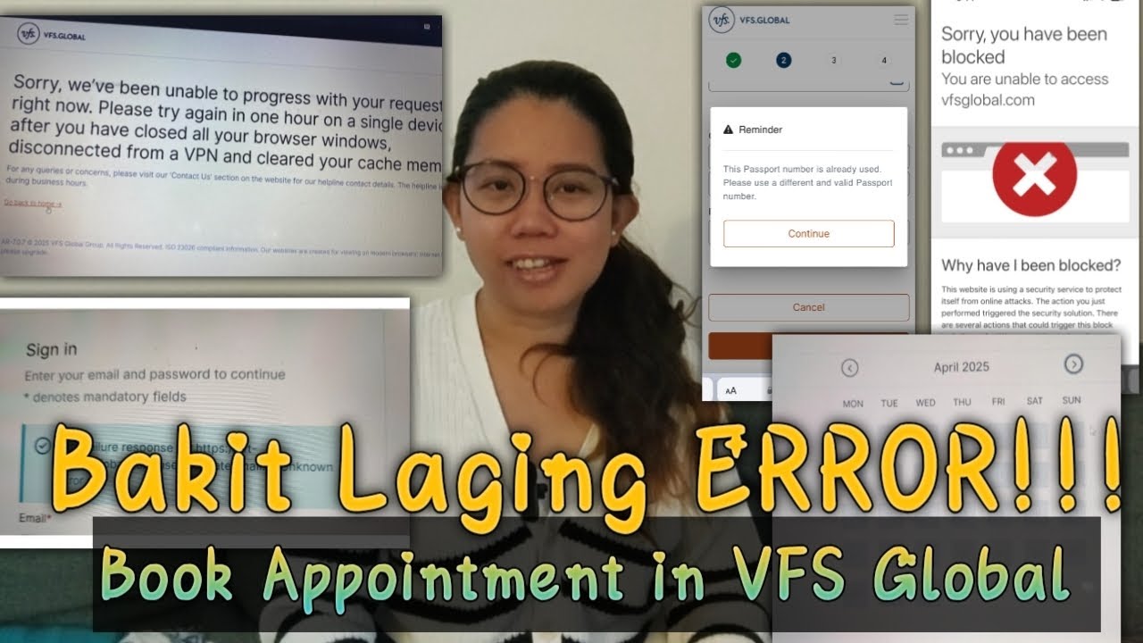 Ano Ang Dapat Gawin Kapag Laging ERROR sa Booking Appointment Sa VFS GLOBAL.. Must Watch!!! | HanKay