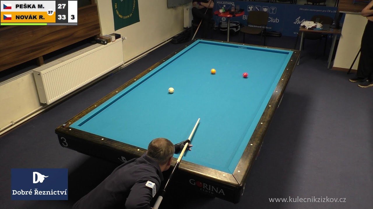 Czech league | 3-cushion | D1 | 12th round | Radek Novák v Martin Peška