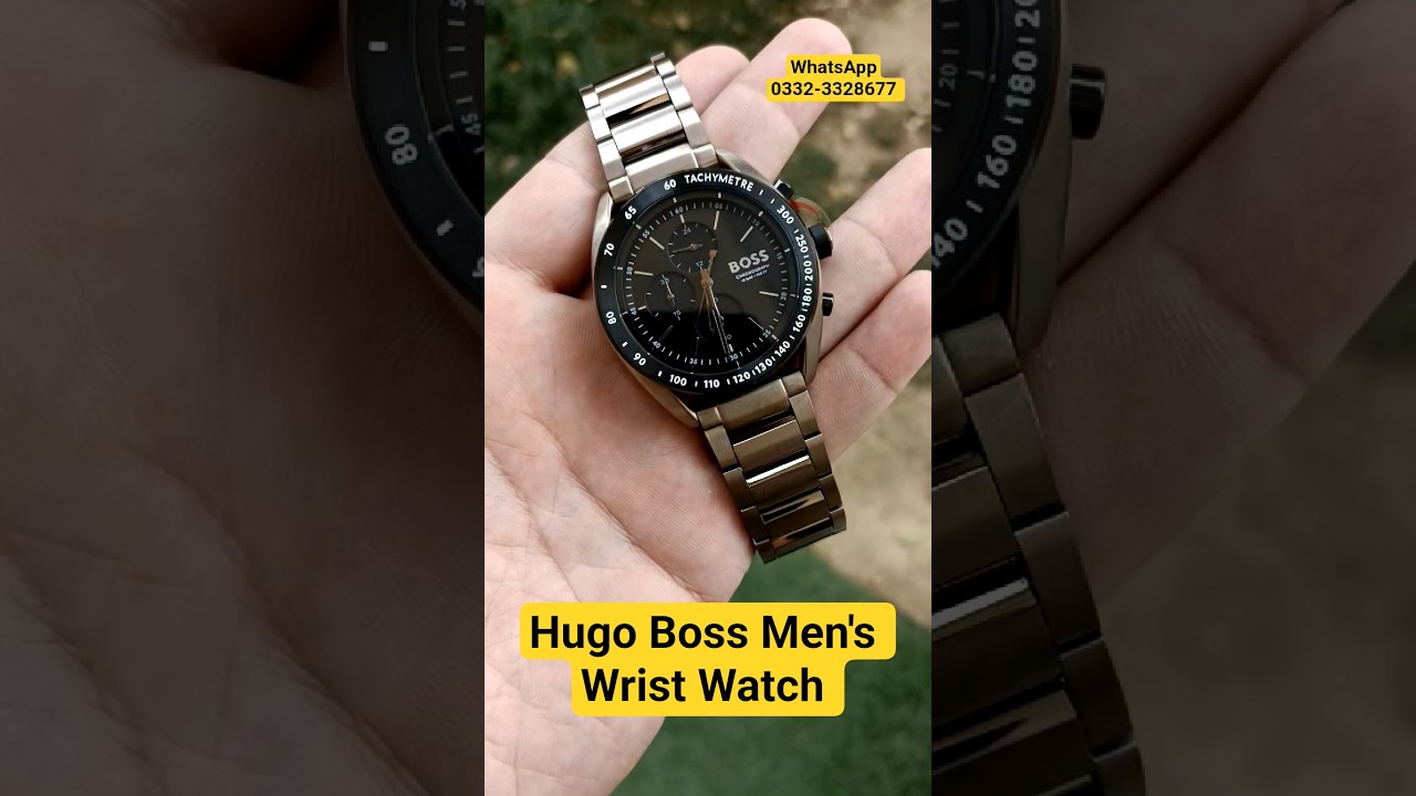 Hugo Boss Men's Chronograph Black Dial Stainless Steel Men's Wrist Watch #bossclassic #bosssports