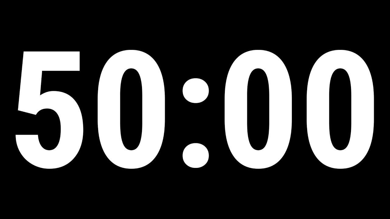 50 Minute Timer with Alarm | No Ads