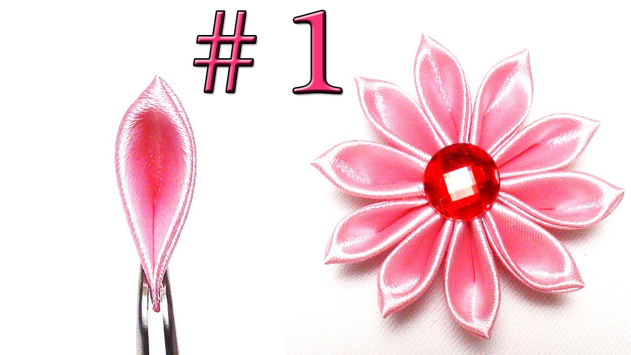 DIY Kanzashi Flower Tutorial for Beginners - Lesson 1