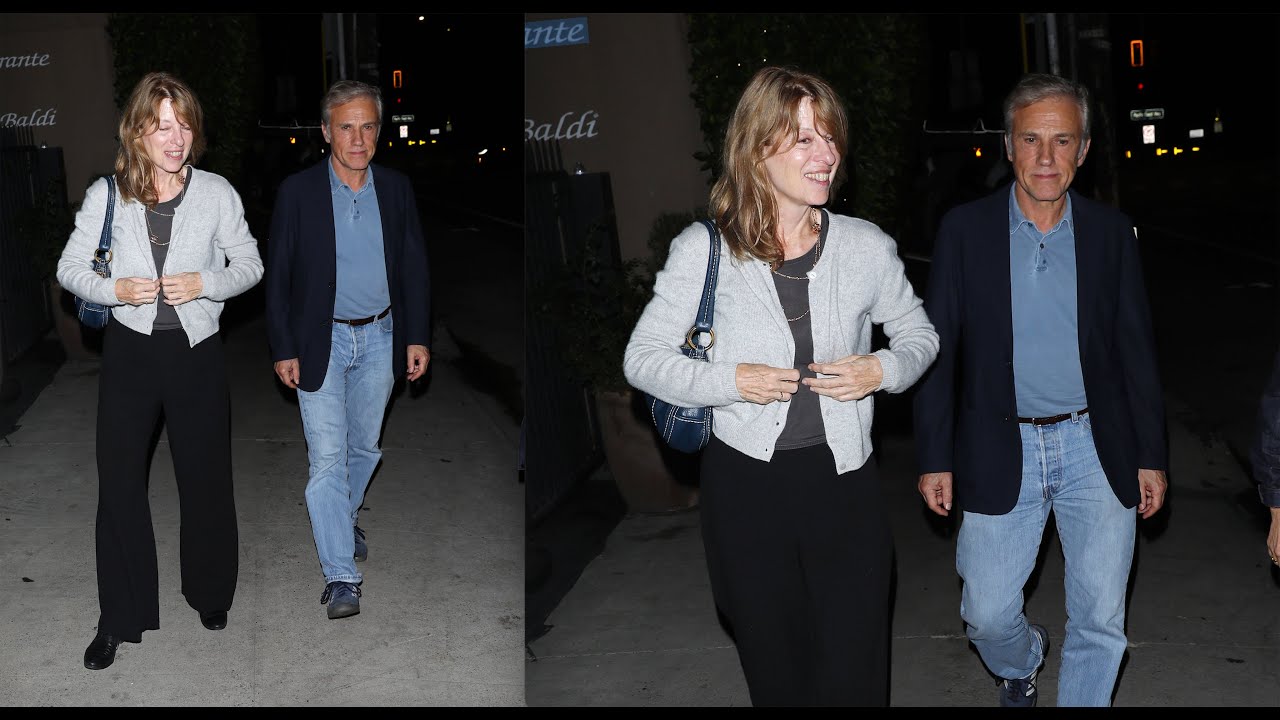 Austrian-German Actor Christoph Waltz and Wife Judith Holste Enjoy Their Night Out at Giorgio Baldi!