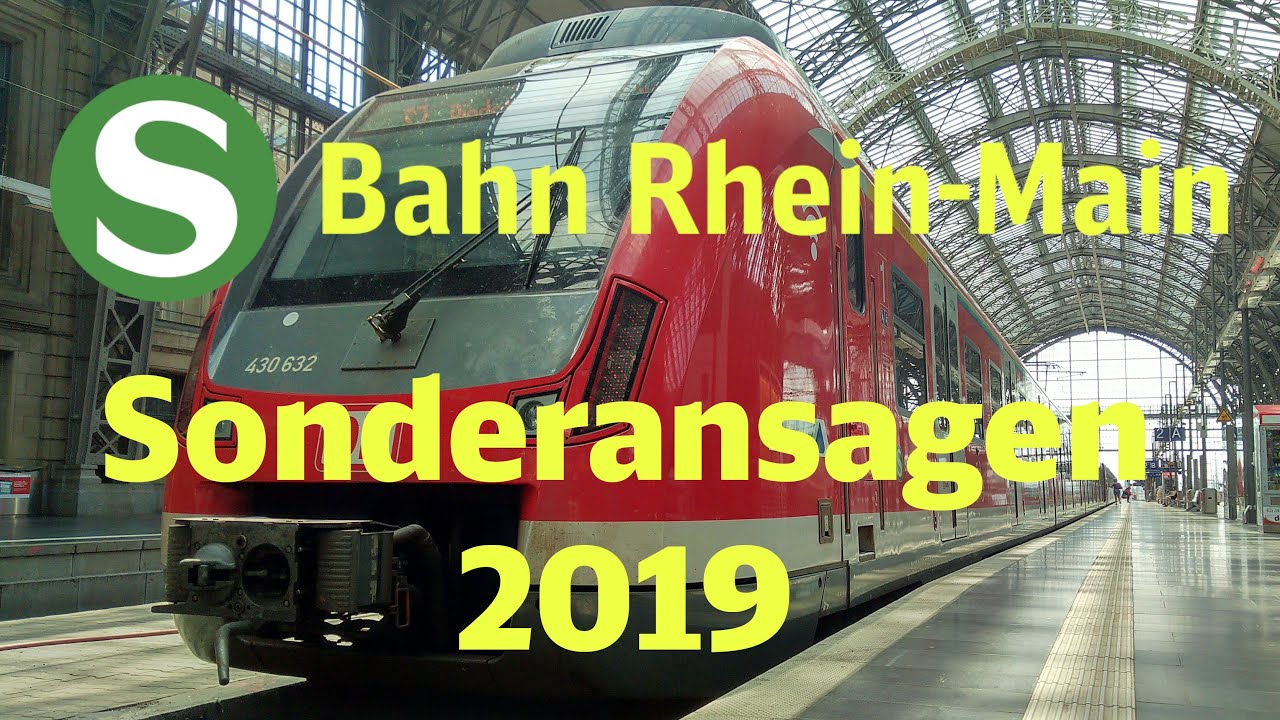 Sonderansagen S-Bahn Rhein-Main 2019