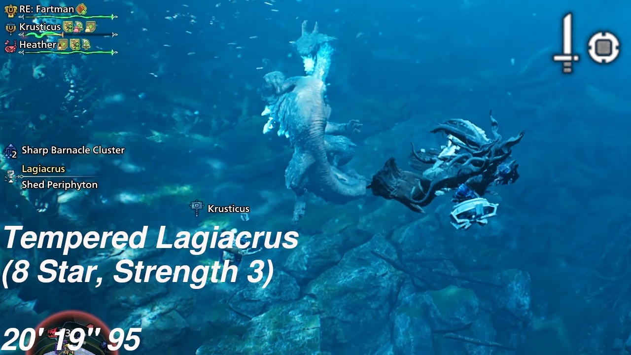 Sword and Shield | Multiplayer | 8*3 Tempered Lagiacrus | 20' 19